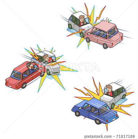 3 types of traffic accident set 71817189