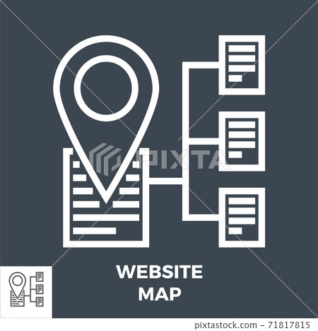 Website Map Line Icon 71817815