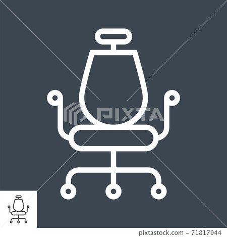 Office Chair Thin Line Vector Icon 71817944
