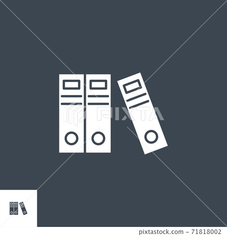 Office Folders related vector glyph icon. Office Folders related vector glyph icon. 71818002