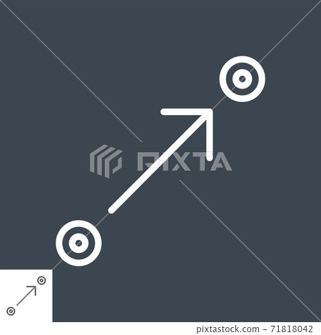 Route planner line icon 71818042