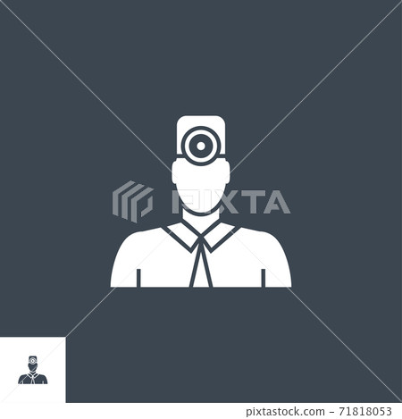 Doctor related vector glyph icon. 71818053