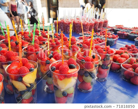 Fruit shop in the blue sky market 71818850