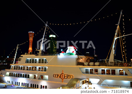 Mosaic, Christmas decoration landscape of cruise ship Mosaic, Christmas decoration landscape of cruise ship 71818974