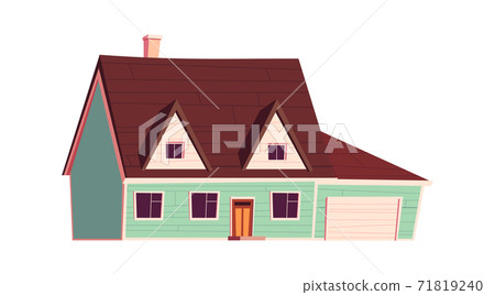 House building isolated 71819240