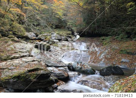 Autumn of "Nishisuzuotani River" in the headwaters of the Kokuryo River, further back in the Besshi Line 71819413