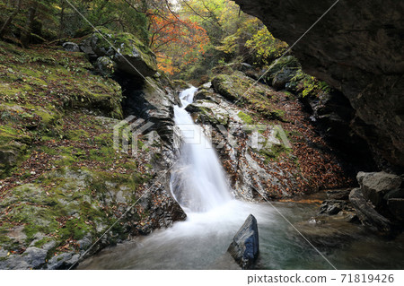 Autumn of "Nishisuzuotani River" in the headwaters of the Kokuryo River, further back in the Besshi Line 71819426