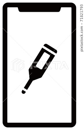 Vector illustration of smartphone thermometer icon Vector illustration of smartphone thermometer icon 71821793