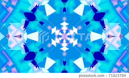 Blue and light blue kaleidoscope [with another version] 71823784