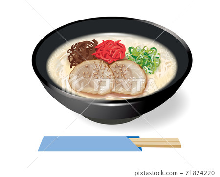 Illustration of tonkotsu ramen Illustration of tonkotsu ramen 71824220