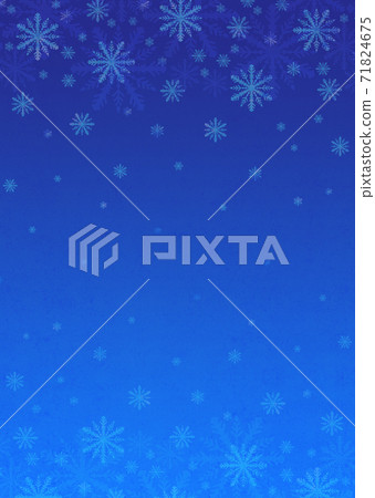 Background material Snowflake night sky 71824675