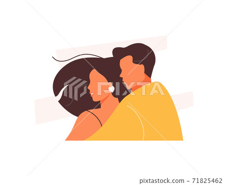 Hugging couple in love valentine day Hugging couple in love valentine day 71825462