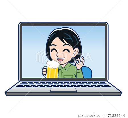 desk work, laptop, using laptop 71825644
