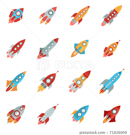 Rocket Icons Set 71826009