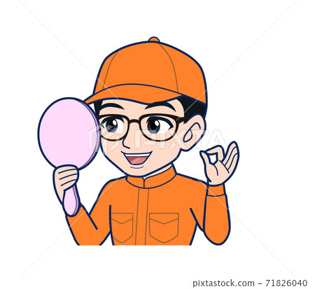 mirror, blue collar worker, laborer 71826040