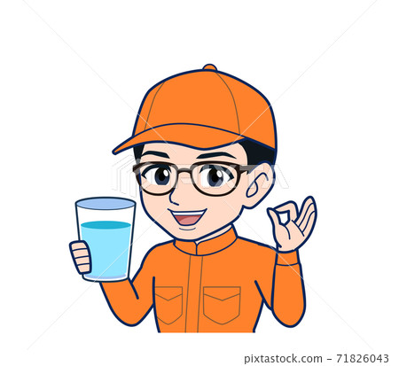 blue collar worker, laborer, hydration 71826043