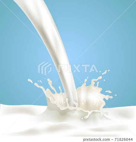 Pouring milk with splash ad poster Pouring milk with splash ad poster 71826044