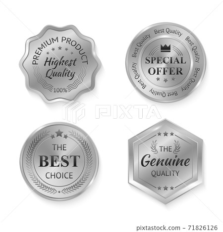 Silver Metal Badges Silver Metal Badges 71826126