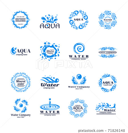 Water logo set 71826148