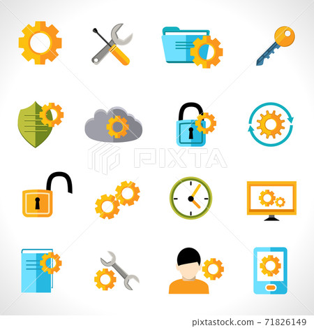 Settings icons flat Settings icons flat 71826149