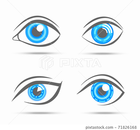Eyes icons cyber 71826168