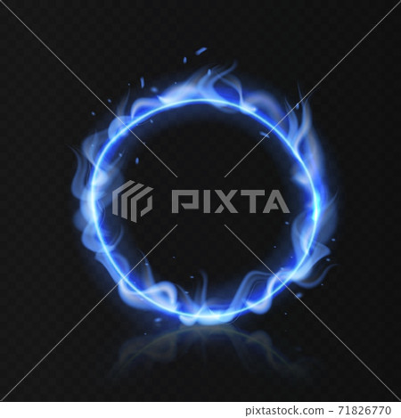 illustration of Realistic Burning Fire Flame on black background