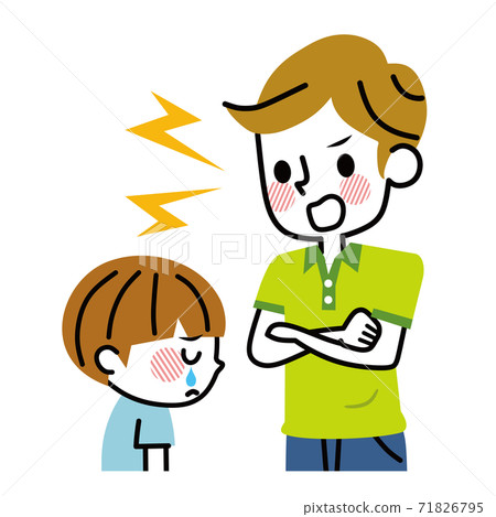 爸爸罵孩子 71826795