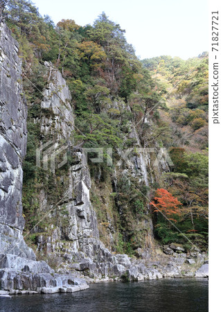 Tenken“ Kagatake”的秋天。 （吉野川支流銅山川富裡谷） 71827721