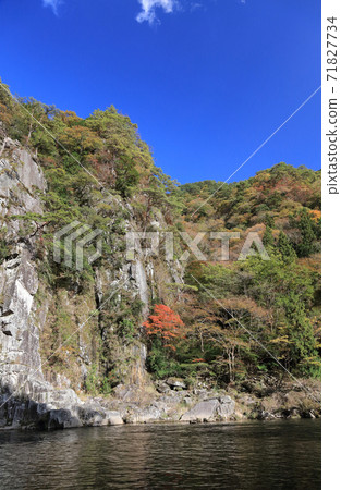 Autumn of the Tenken "Kagatake". (Tomisato Valley of the Dozan River, a tributary of the Yoshino River) 71827734