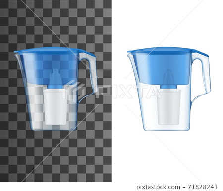 Water filter pitcher or jug realistic mock-up Water filter pitcher or jug realistic mock-up 71828241