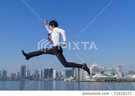 Jumping businessman Tokyo Jumping businessman Tokyo 71828521