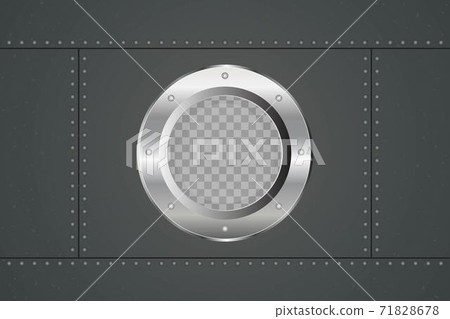 Submarine porthole vector illustration. Round window of the submarine. 71828678