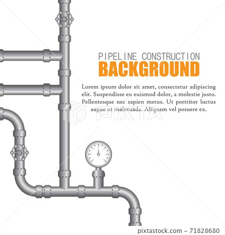 Steel pipe system background vector illustration 71828680