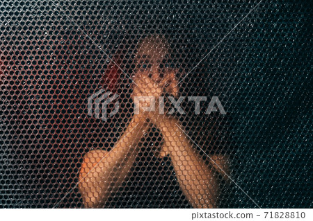keep quiet family abuse textured terrified woman 71828810