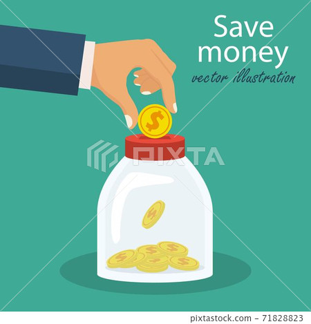 Save money concept. Vector illustration in flat design. 71828823
