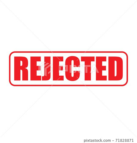 Rejected sign vector illustration isolated on white background Rejected sign vector illustration isolated on white background 71828871