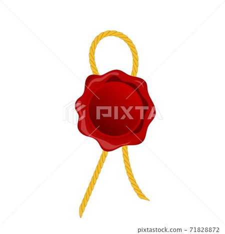 Red wax seal vector illustration isolated on white background Red wax seal vector illustration isolated on white background 71828872