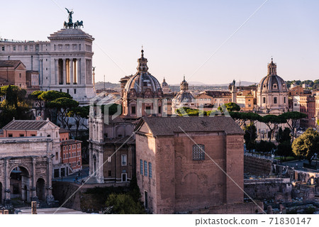 View of Forum of Rome a sunny summer day View of Forum of Rome a sunny summer day 71830147