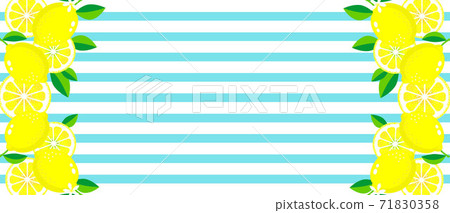 Background of fresh lemon and sliced lemon (with copy space) 71830358