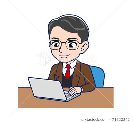 文書工作 筆記本 筆記本電腦 71832242