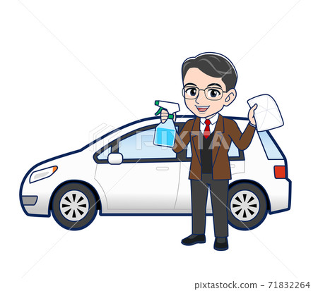 middle aged, physician, car 71832264