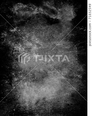 Concrete base of the wall with a rough textured surface of dark color 71832549