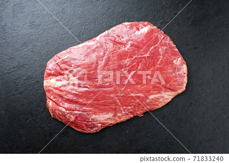 Raw dry aged wagyu flank steak Raw dry aged wagyu flank steak 71833240