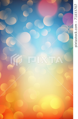 Multicolored blurry bokeh on a dark background 71833707