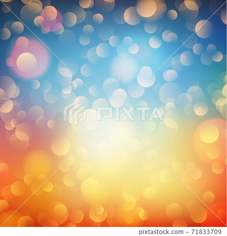 Multicolored blurry bokeh on a dark background 71833709