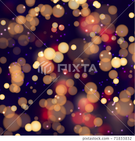 Multicolored blurry bokeh on a dark background 71833832