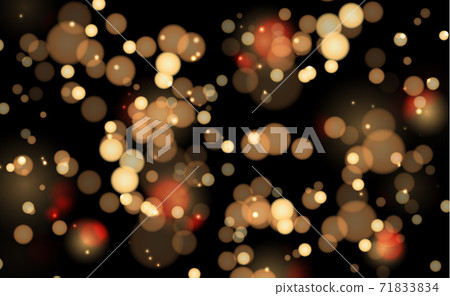 Multicolored blurry bokeh on a dark background 71833834