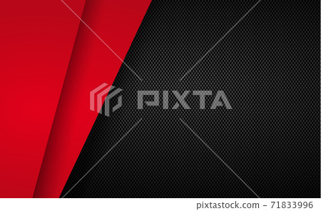 Black and gray carbon fiber texture with red accents 71833996