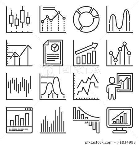 Business Charts and Graph Icons Set. Vector Business Charts and Graph Icons Set. Vector 71834998
