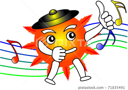 sun, hat, Musical Note 71835491